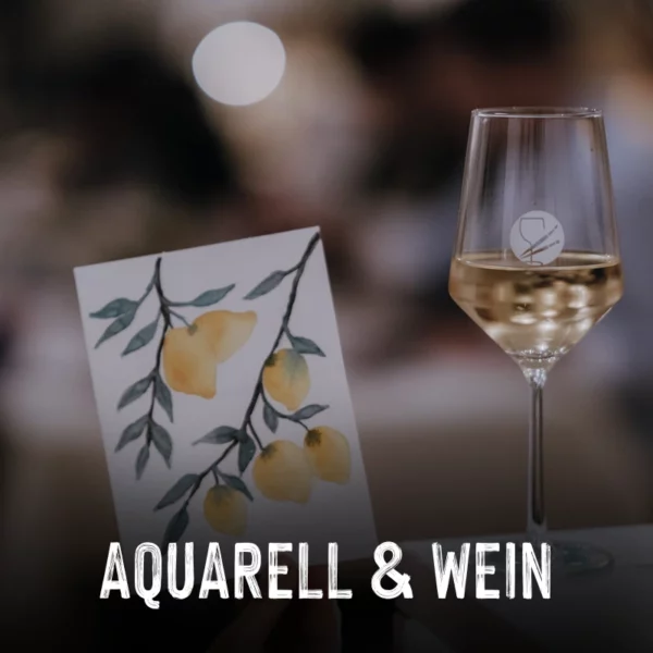 Aquarell & Wein bei Entkorkte Kunst in Frankfurt, München und Hamburg